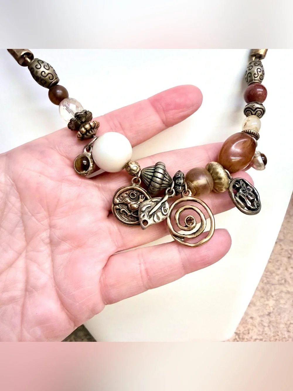 Chico’s beaded statement necklace